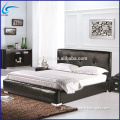 Simple modern style bedroom furniture leather bed frame